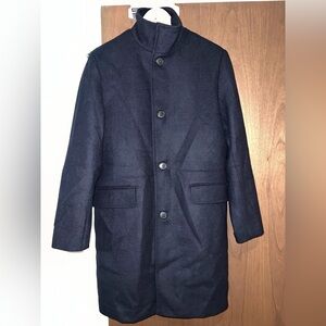 H&M Dark Blue Pea Coat for Men